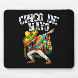 Cinco de Mayo Dabbing Mexican Poncho Sombrero Pet Muismat