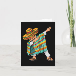 Cinco de Mayo Dabbing Poncho Sombrero Fun Mexicaan Kaart