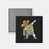 Cinco de Mayo Dabbing Poncho Sombrero Fun Mexicaan Magneet (Voorkant / Achterkant)