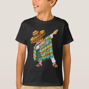 Cinco de Mayo Dabbing Poncho Sombrero Fun Mexicaan T-shirt