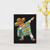 Cinco De Mayo Dabbing Poncho Sombrero Funny Mexico Kaart (Gele Bloem)
