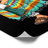 Cinco De Mayo Dabbing Poncho Sombrero Funny Mexico Poster (Hoek)