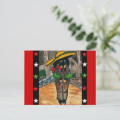 Cinco de mayo-dachshonden briefkaart (Staand voorkant)