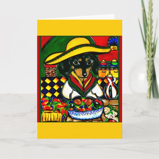 Cinco de mayo-dachshonden kaart (Voorkant)