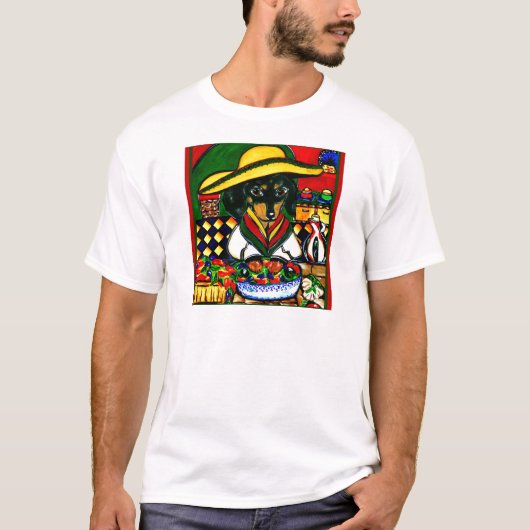 Cinco de mayo-dachshonden t-shirt (Voorkant)