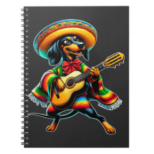 Cinco de Mayo Dachsund Mariachi Gitaar Notitieboek