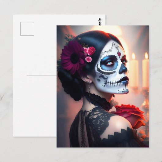 Cinco de Mayo Dag van de Dode Schoonheid met Roos Briefkaart (Voorkant / Achterkant)