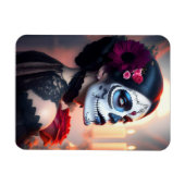 Cinco de Mayo Dag van de Dode Schoonheid met Roos Magneet (Horizontaal)