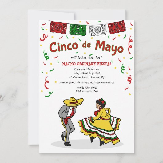 Cinco de Mayo Dancers Invitation Kaart (Voorkant)