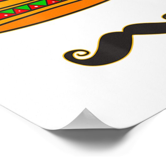 Cinco de Mayo Day Mexican Gifts Nacho Gemiddelde C Poster (Hoek)