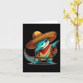 Cinco de Mayo Dinosaur Dabbing Mexican Fiesta 5 de Kaart (Gele Bloem)