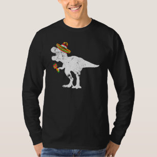 Cinco de Mayo dinosaur sombrero kostuum voor heren T-shirt