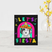 Cinco de Mayo Dog Let's Fiesta Camisa 5 De Mayo Me Kaart (Gele Bloem)