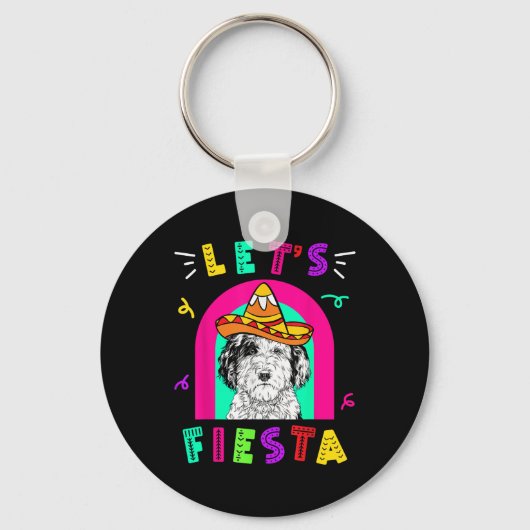 Cinco de Mayo Dog Let's Fiesta Camisa 5 De Mayo Me Sleutelhanger (Voorkant)