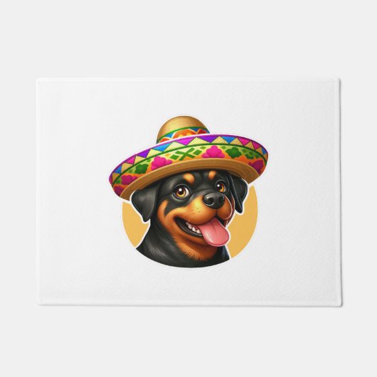 Cinco de Mayo Dog Rottweiler Mexico Deurmat (Voorkant)