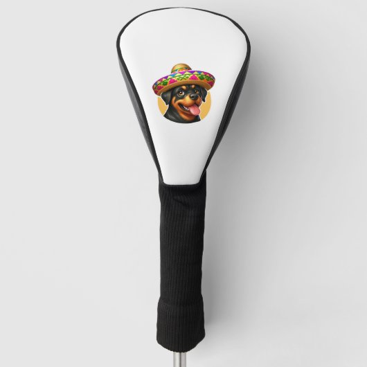 Cinco de Mayo Dog Rottweiler Mexico Golfheadcover (Voorkant)