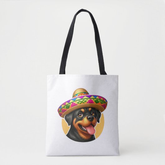 Cinco de Mayo Dog Rottweiler Mexico Tote Bag (Voorkant)