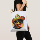 Cinco de Mayo Dog Rottweiler Mexico Tote Bag (Dichtbij)
