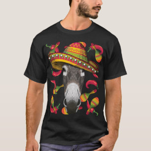 Cinco de Mayo Donkey Sombrero Mexican Fiesta Party T-shirt