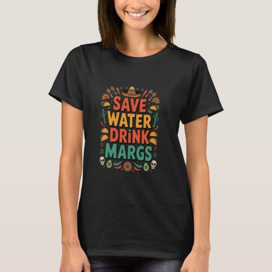 Cinco De Mayo Drank Margs Mexicaans Feest 5 De May T-shirt (Voorkant)