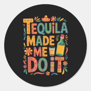 Cinco de mayo drinken grappig feest alcohol ronde sticker