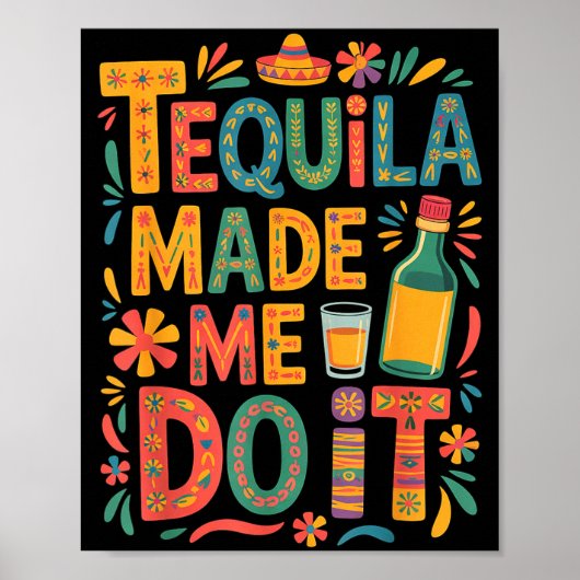 Cinco de mayo drinken grappige feest alcohol poster (Voorkant)