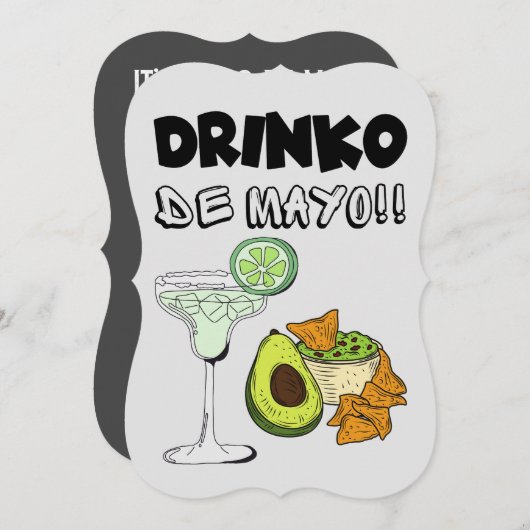 Cinco de Mayo Drinko de Mayo Grappige Pun Kaart (Voorkant / Achterkant)