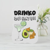Cinco de Mayo Drinko de Mayo Grappige Pun Kaart (Staand voorkant)