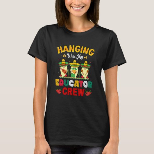 Cinco de Mayo educator crew gnomes love fiesta T-shirt (Voorkant)