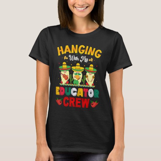 Cinco de Mayo educator crew gnomes love fiesta T-shirt (Voorkant)
