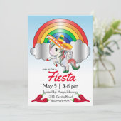 Cinco de Mayo Eenhoorn Pegasus Kaart (Staand voorkant)