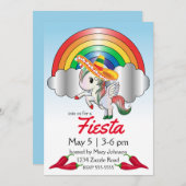 Cinco de Mayo Eenhoorn Pegasus Kaart (Voorkant / Achterkant)