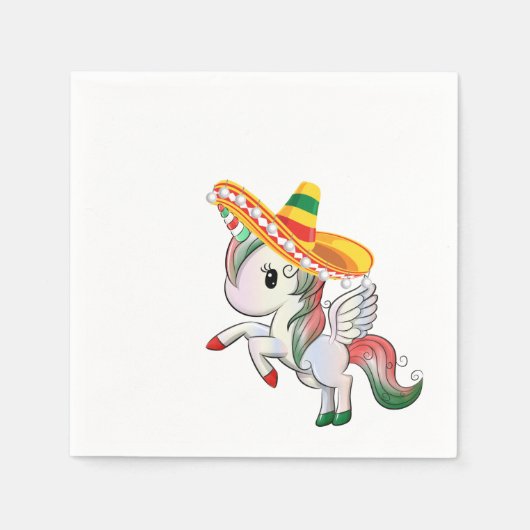 Cinco de Mayo Eenhoorn Pegasus Servet (Voorkant)