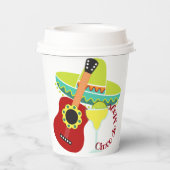 Cinco de Mayo Feest 8oz. Papieren Beker (Achterkant)