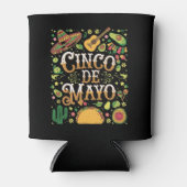 Cinco De Mayo Feest Cute Feest Elementen Blikjeskoeler (Voorkant)