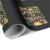 Cinco De Mayo Feest Cute Feest Elementen Cadeaupapier (Rol Hoek)