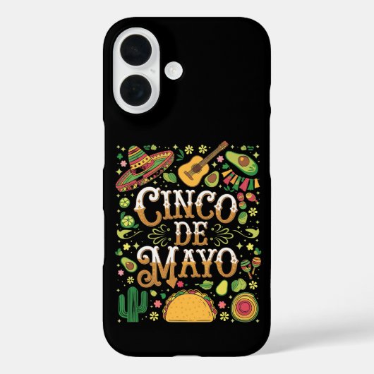 Cinco De Mayo Feest Cute Feest Elementen Case-Mate iPhone Case (Achterkant)