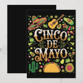 Cinco De Mayo Feest Cute Feest Elementen Kaart (Voorkant / Achterkant)