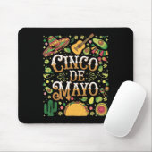 Cinco De Mayo Feest Cute Feest Elementen Muismat (Met muis)