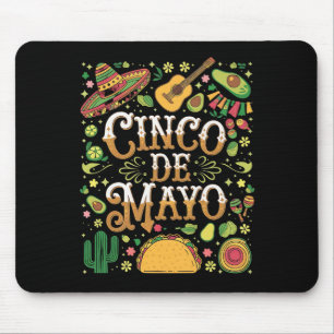 Cinco De Mayo Feest Cute Feest Elementen Muismat