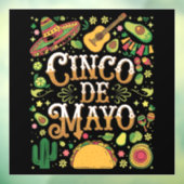 Cinco De Mayo Feest Cute Feest Elementen Raamsticker (Vel 3)