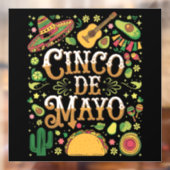 Cinco De Mayo Feest Cute Feest Elementen Raamsticker (Vel 2)
