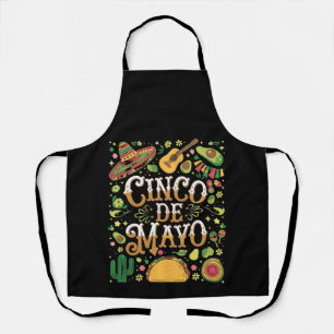 Cinco De Mayo Feest Cute Feest Elementen Schort