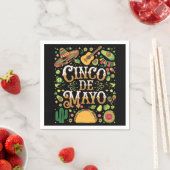 Cinco De Mayo Feest Cute Feest Elementen Servet (Insitu)