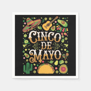 Cinco De Mayo Feest Cute Feest Elementen Servet