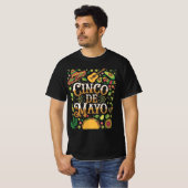 Cinco De Mayo Feest Cute Feest Elementen T-shirt (Voorkant volledig)