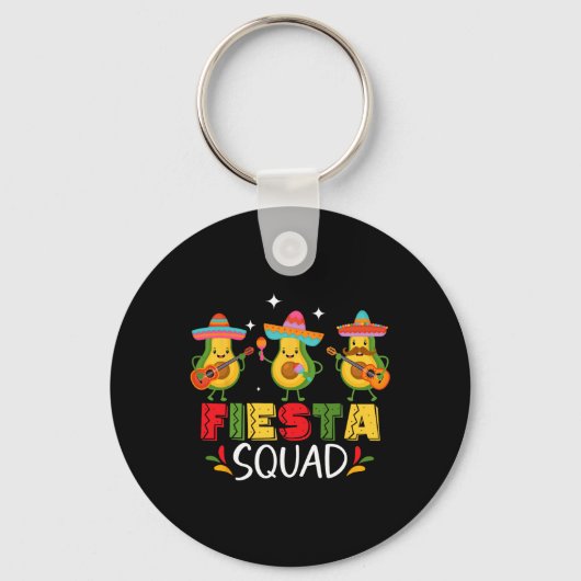 Cinco De Mayo Feest Fiesta Squad Bijpassende Famil Sleutelhanger (Voorkant)