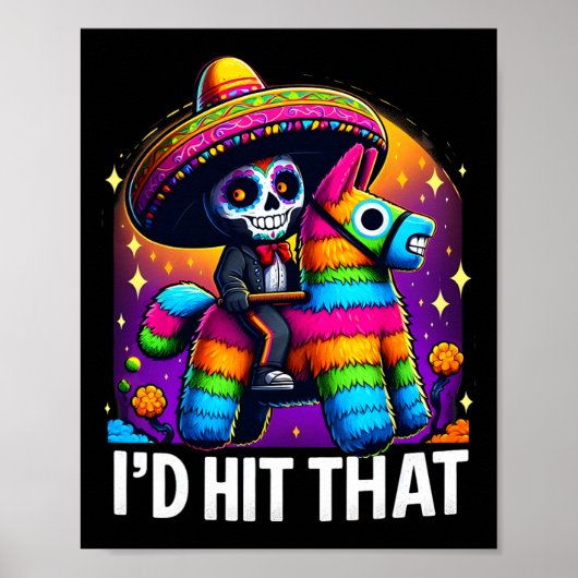 Cinco De Mayo Feest Grappige Mexicaanse Feest Pina Poster (Voorkant)