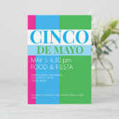 Cinco De Mayo Feest  Kaart (Staand voorkant)