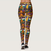 Cinco De Mayo Feest Papegaaien! Leggings (Achterkant)